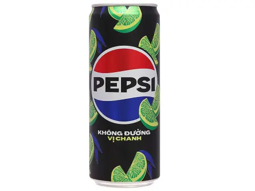 [8934588672118] Nước Giải Khát Có Gas Pepsi không đường vị chanh Lon 320ml
